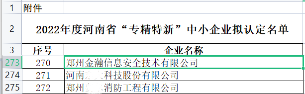 關(guān)于2022年度河南省“專精特新”中小企業(yè)擬認定名單-截圖